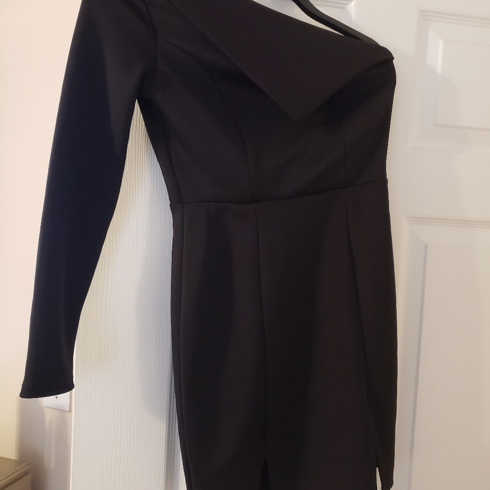 ASOS Black One Sleeve Dress